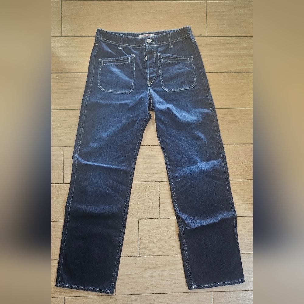 We The Free Jeans Women’s Button Fly Dark Blue Jeans